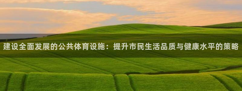意昂体育4开户：建设全面发展的公共体育设施：提升市民