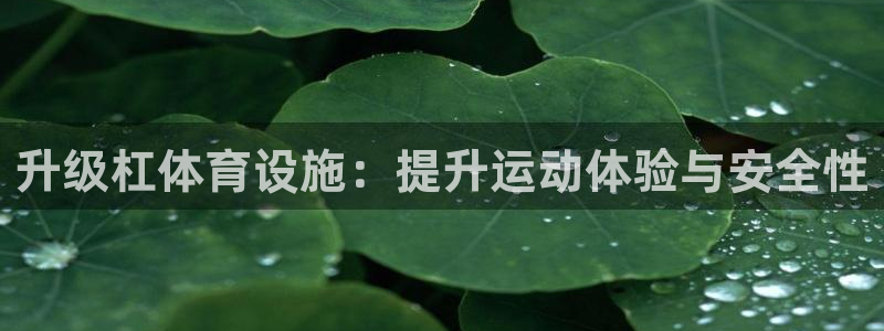 意昂体育4平台是正规平台吗：升级杠体育设施：提升运动
